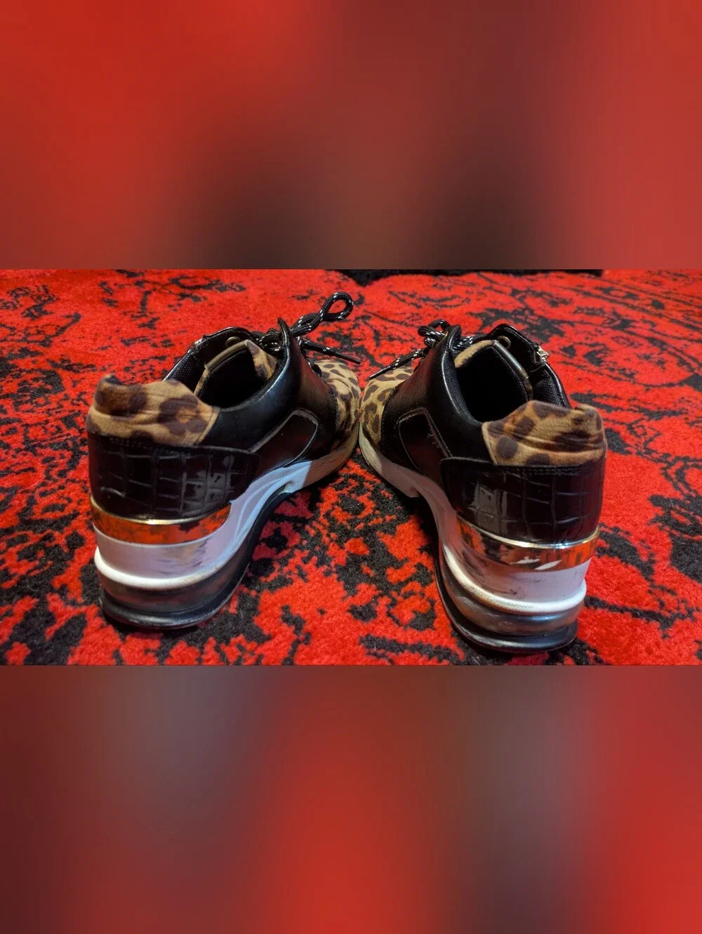 Leopard Print Wedge Sneaker